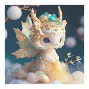 Noble And Cute Dragon - Full Round Drill Diamond Painting 30*30CM