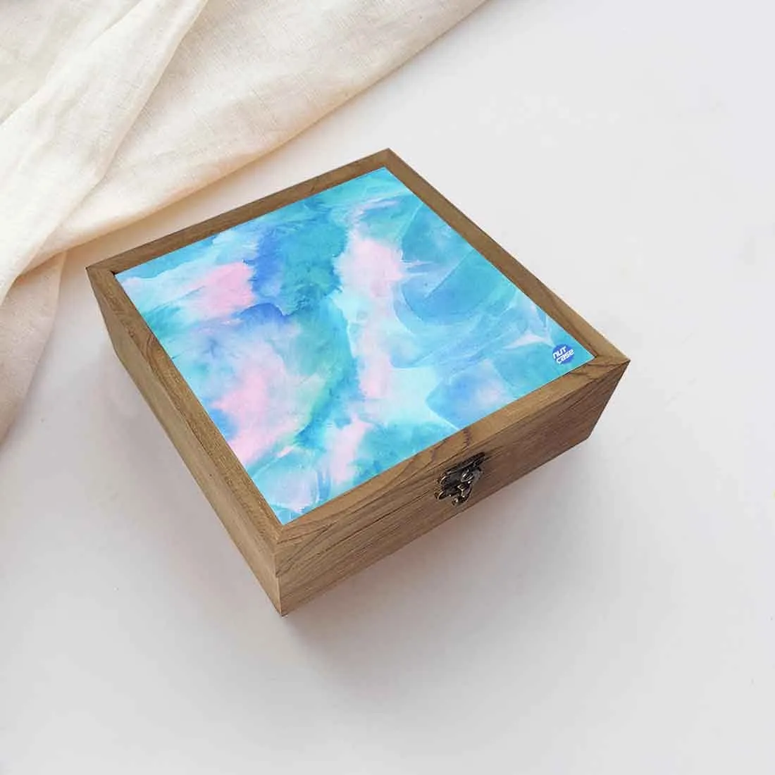 Nutcase Jewellery Organisers Storage Box - Unique Gifts -Arctic Blue Space Watercolor