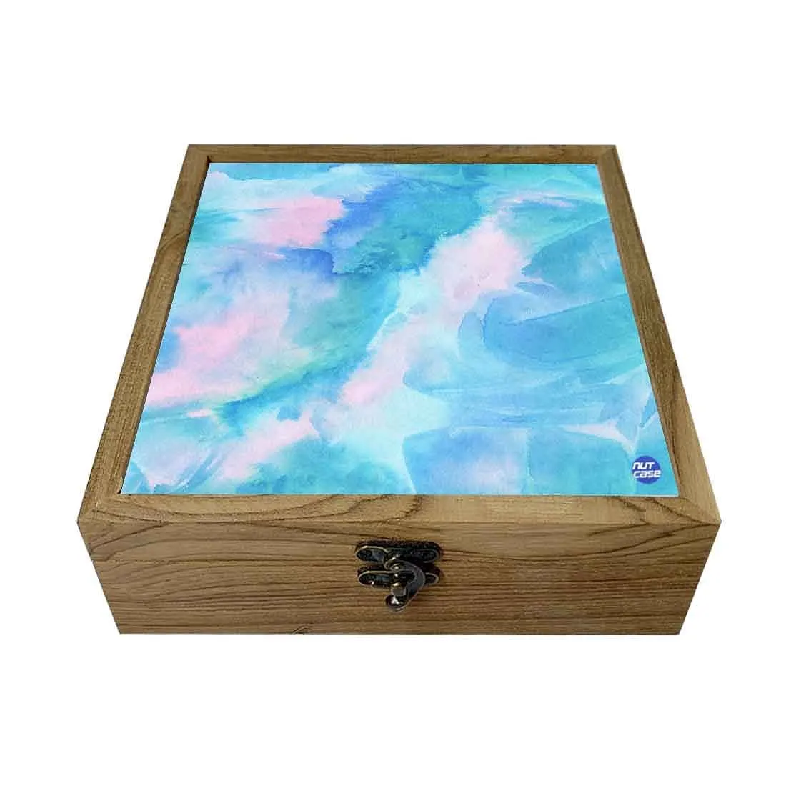 Nutcase Jewellery Organisers Storage Box - Unique Gifts -Arctic Blue Space Watercolor