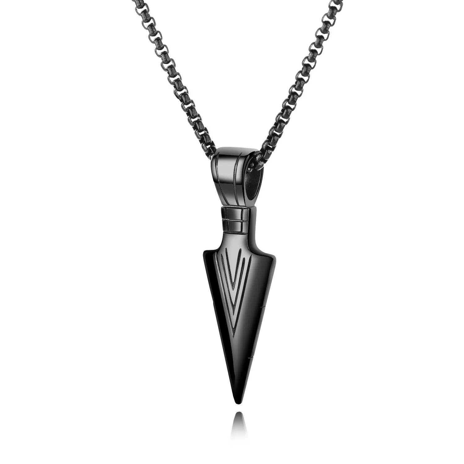 Personalized Spearhead Pendant Street Style Fashion Hip Hop Style Titanium Steel Men's Necklace