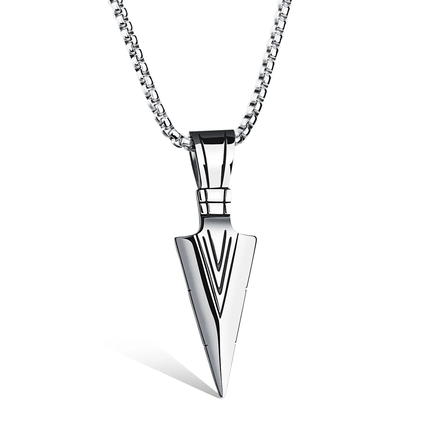 Personalized Spearhead Pendant Street Style Fashion Hip Hop Style Titanium Steel Men's Necklace