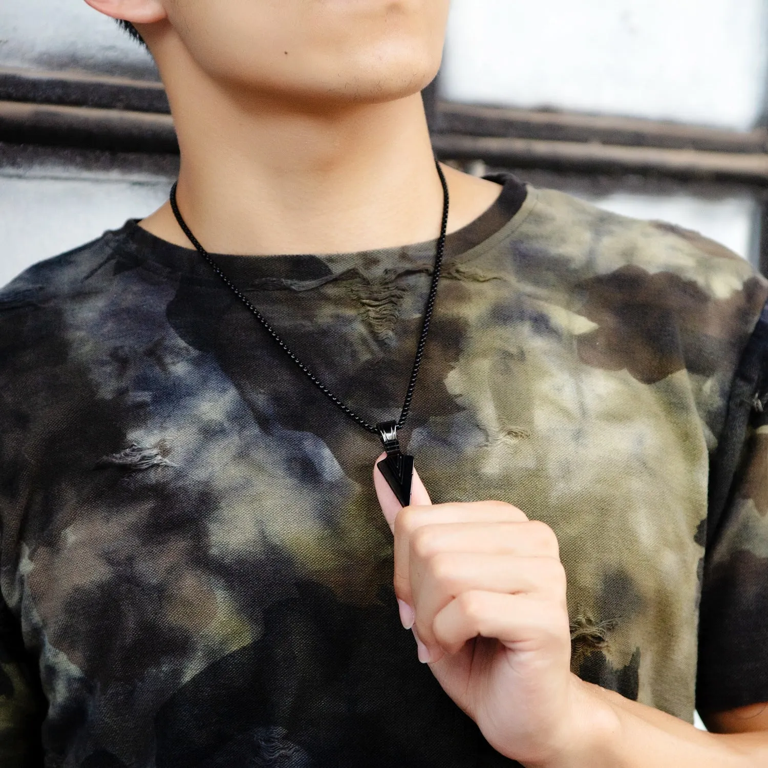 Personalized Spearhead Pendant Street Style Fashion Hip Hop Style Titanium Steel Men's Necklace