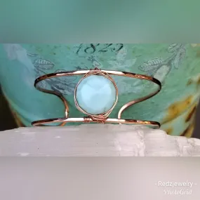 Peruvian opal Double cuff bracelet
