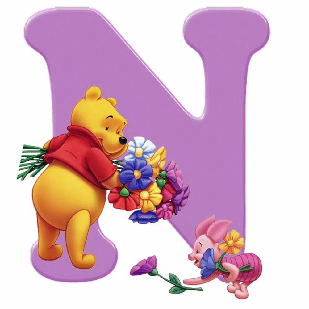 Pooh Letter N - Full Square Drill Diamond Painting 30*30CM