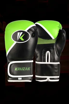 Premium Black-Green Training Gloves & Focus Mitts Set for Boxing, Muay Thai, Kick Boxing & MMA Fighting