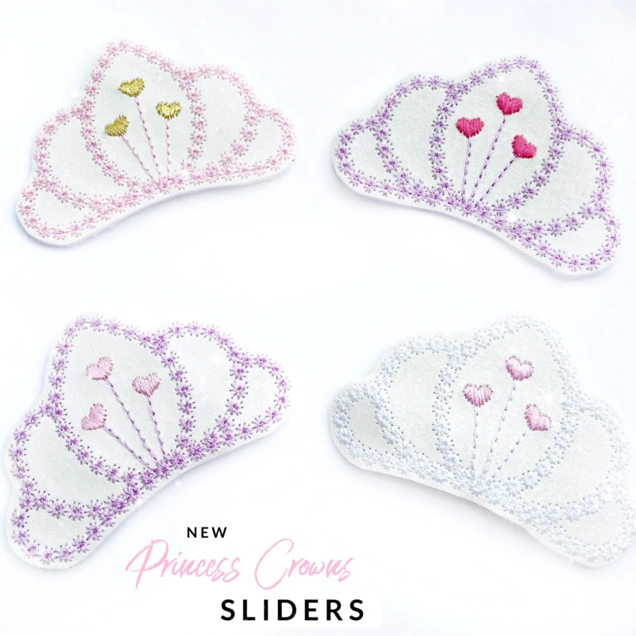 Princess Crown Tiara Headband Slider Felties