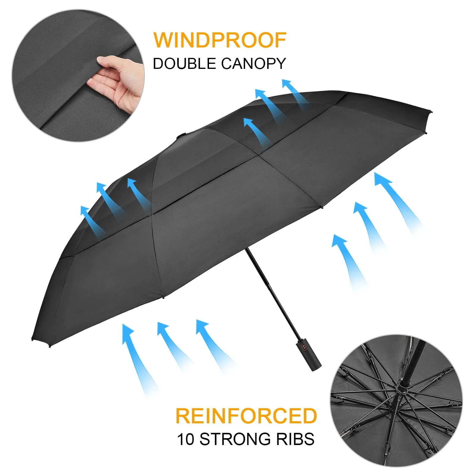 Prospo 62-Inch Windproof Travel Golf Umbrella