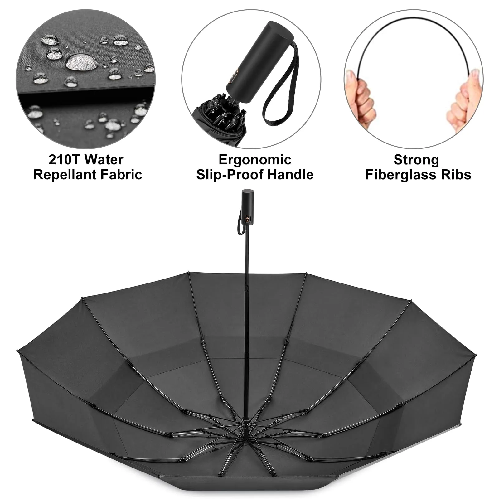 Prospo 62-Inch Windproof Travel Golf Umbrella