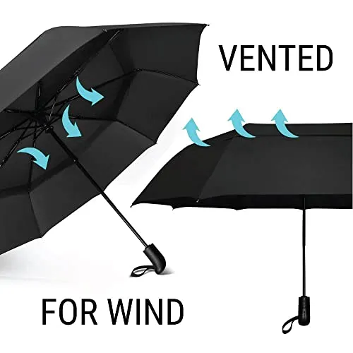 Prostorm Windproof Deep Dome Double Vented Travel Umbrella