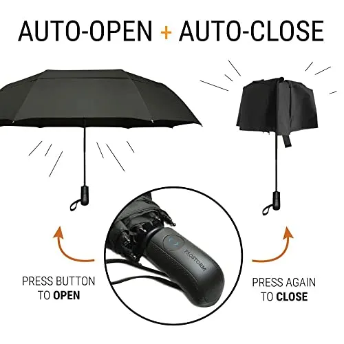 Prostorm Windproof Deep Dome Double Vented Travel Umbrella