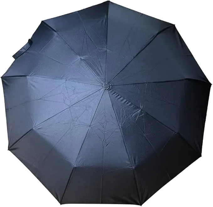 Ram® Folding Travel Umbrella, Automatic Open & Close Ergonomic Handle, Golf Umbrella 10 Ribs Brolly Portable Slim Strong Lightweight Umbrella,