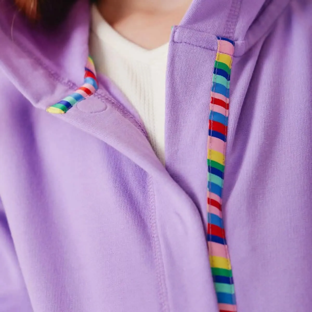 raspberry ice organic cotton magnetic hoodie