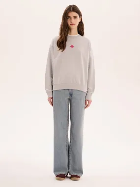 Raspberry Sweatshirt in Grey Marl