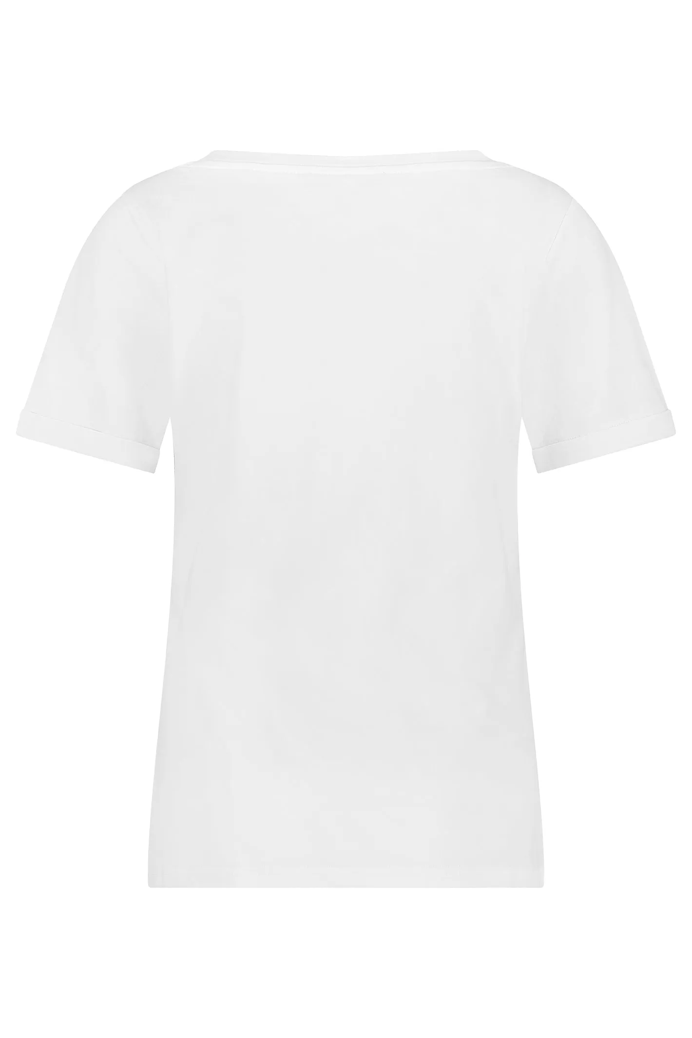 Red Button SRB4559 Tee Temmy Logo White Cotton T-Shirt Raspberry Foil