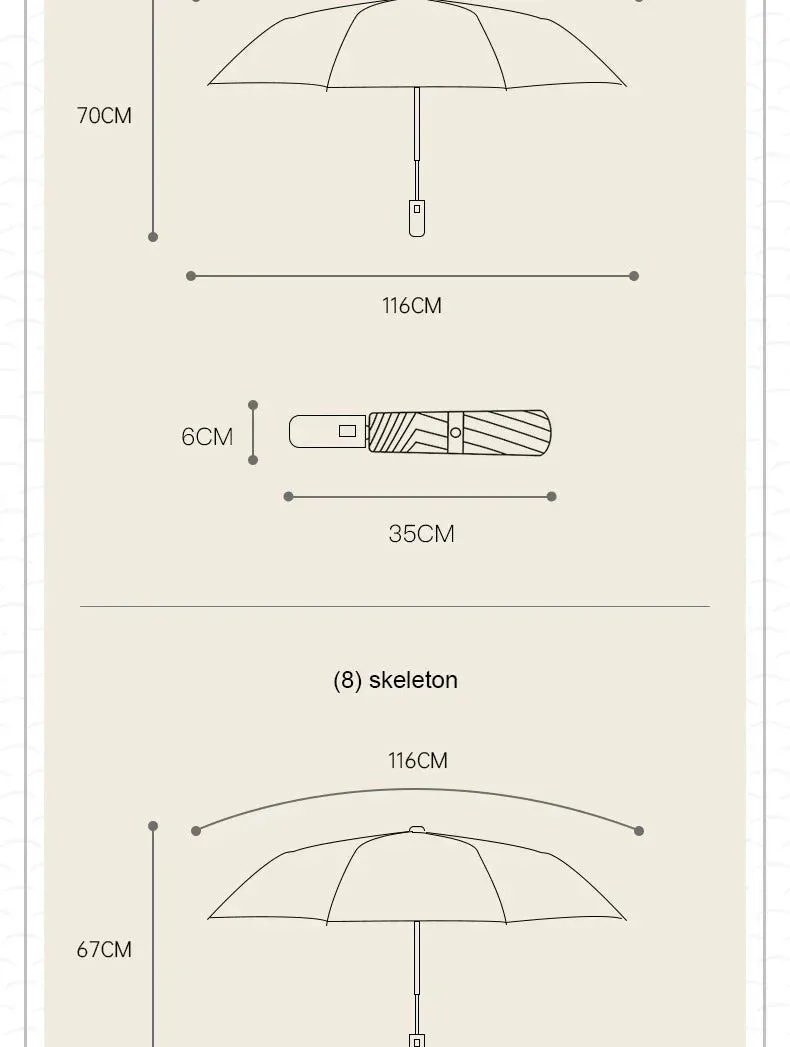 Reflective and Reversible Safety Umbrellas