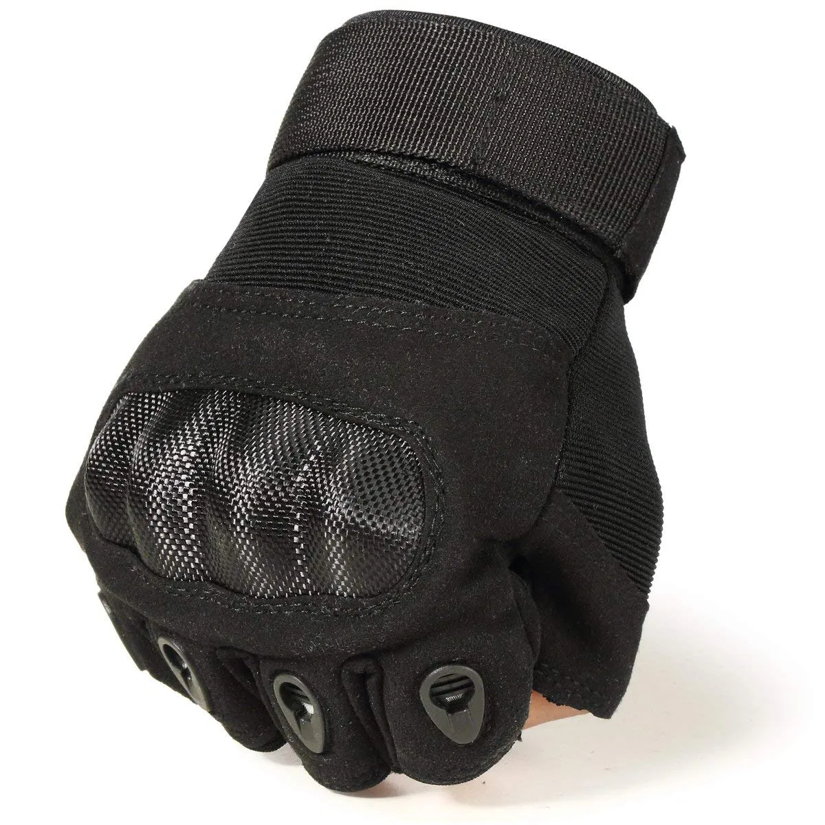 Riparo Men's Tactical Touchscreen Short-Finger Gloves - Black