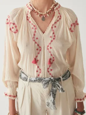 Sandrine Blouse - Raspberry