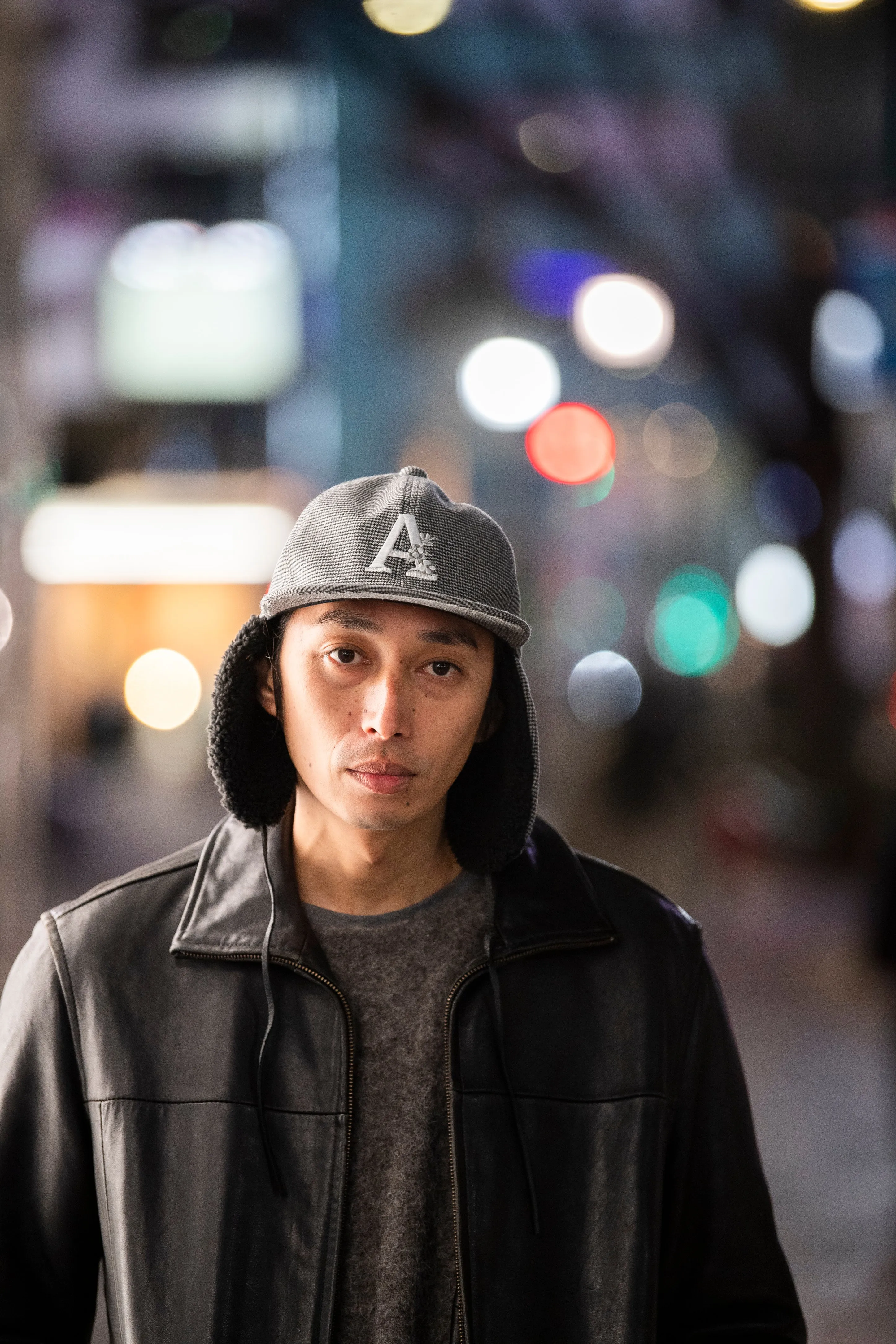 SASANQUA EAR MUFF CAP GRAY