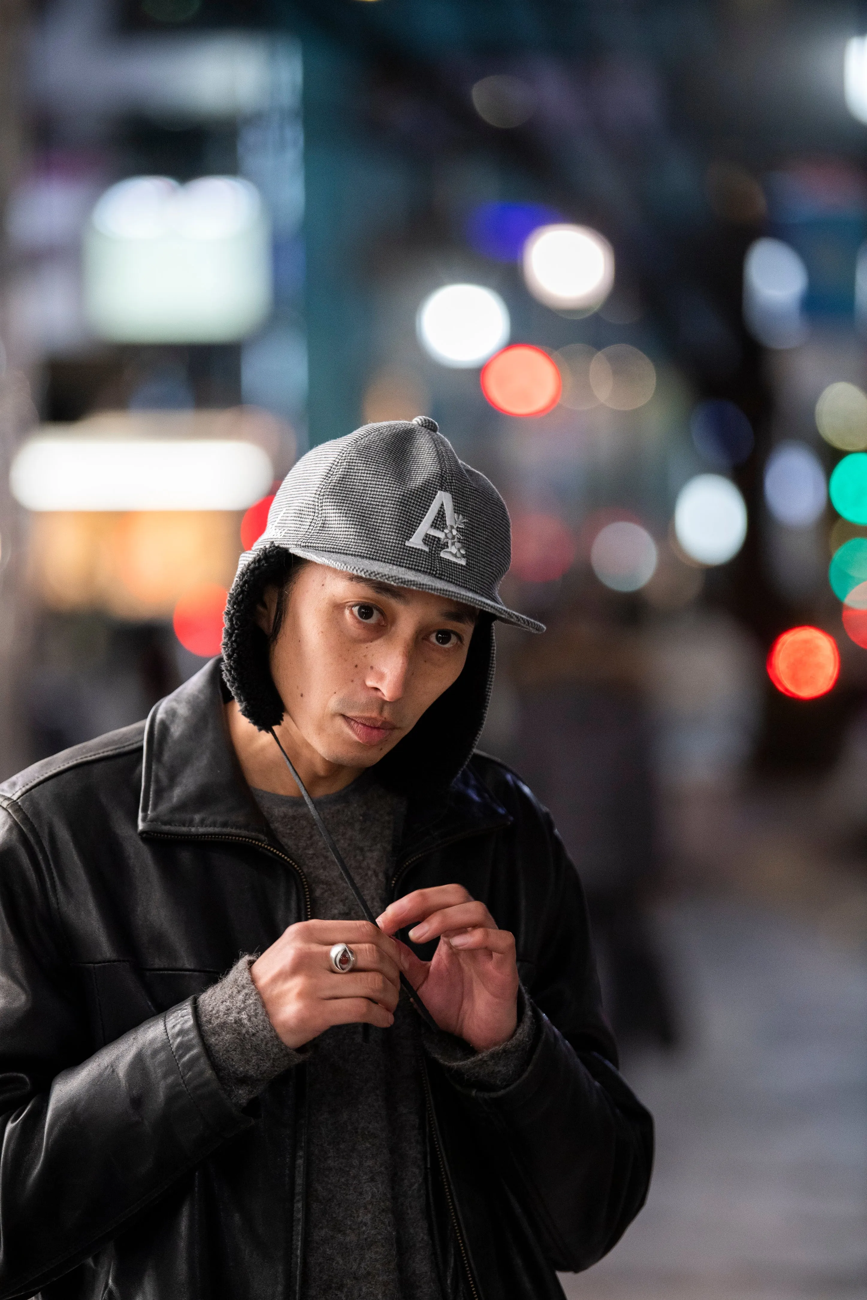 SASANQUA EAR MUFF CAP GRAY