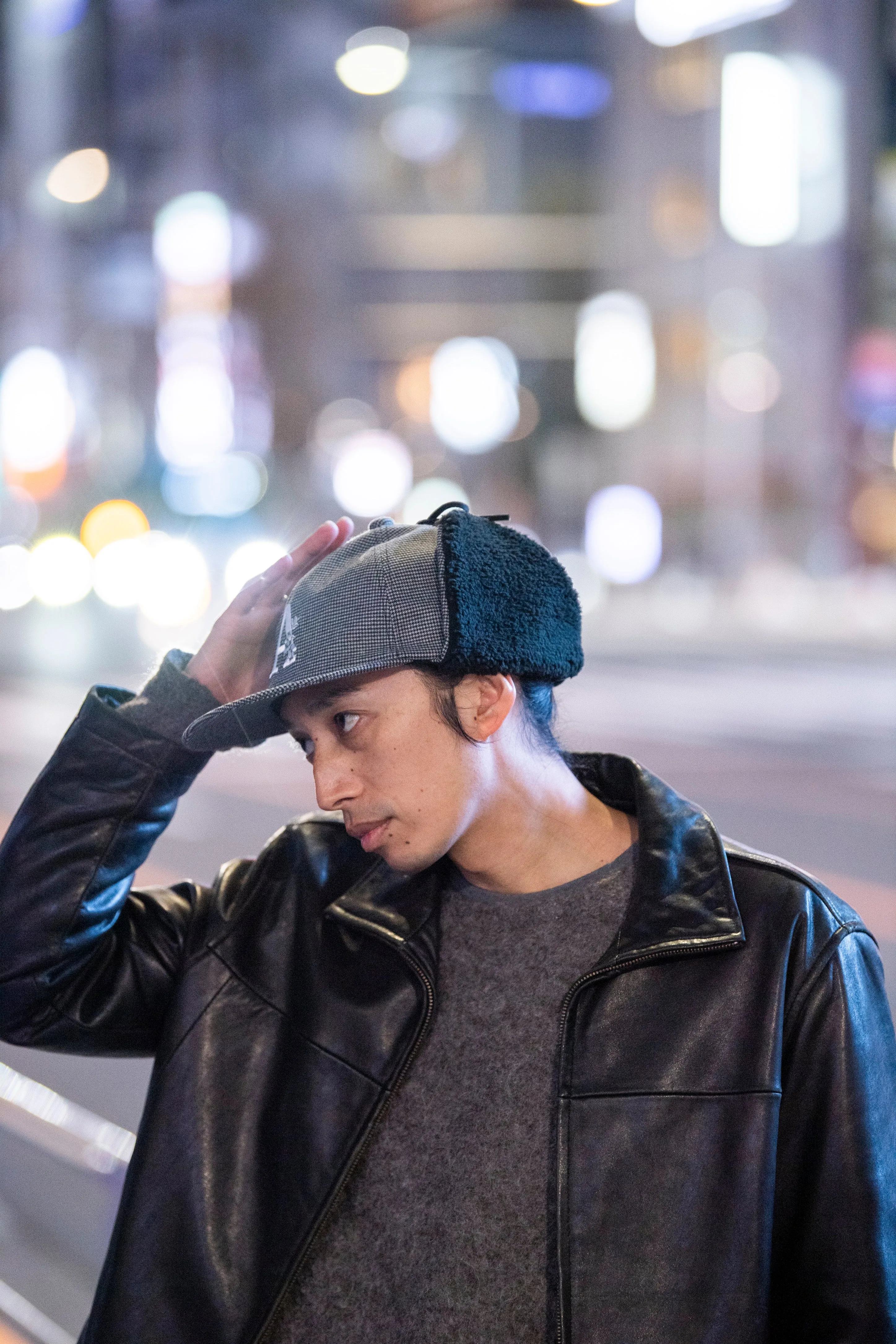 SASANQUA EAR MUFF CAP GRAY