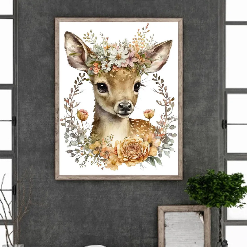 Sika Deer 30*40Ccm(canvas) full round drill diamond painting