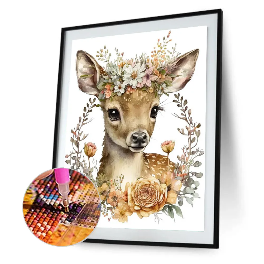 Sika Deer 30*40Ccm(canvas) full round drill diamond painting