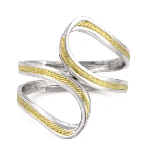 SILVER AND GOLD HINGED  BRACELETS #Z31X (DB6/AI18/AJ10,Q2)