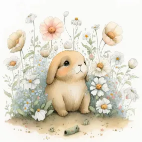 Smiling Bunny - Full Round Drill Diamond Painting 30*30CM