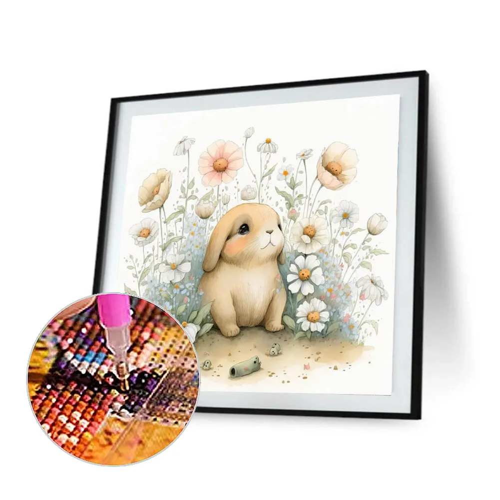 Smiling Bunny - Full Round Drill Diamond Painting 30*30CM