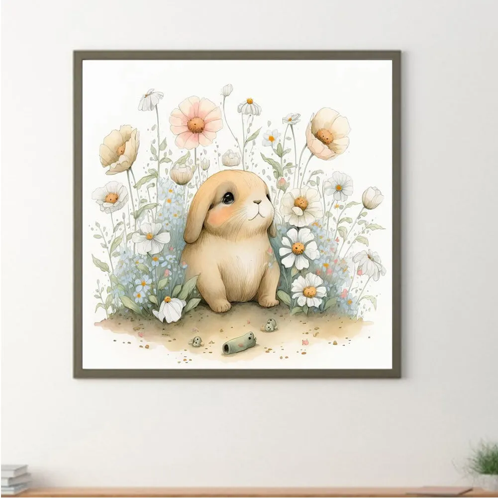 Smiling Bunny - Full Round Drill Diamond Painting 30*30CM