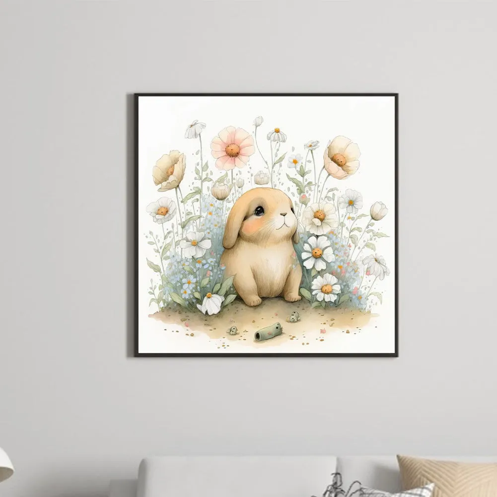 Smiling Bunny - Full Round Drill Diamond Painting 30*30CM