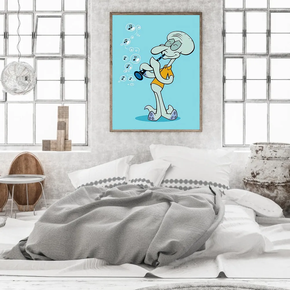 Squidward - Full Round Drill Diamond Painting 30*40CM