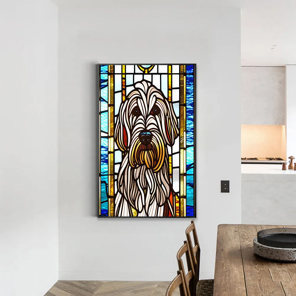 Stained Glass Labrador Dog - Full Round Drill Diamond Painting 40*60CM