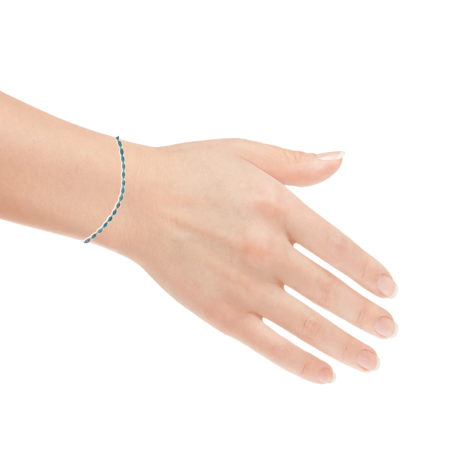 Sterling Silver Opal 5x3mm triplet tennis bracelet claw