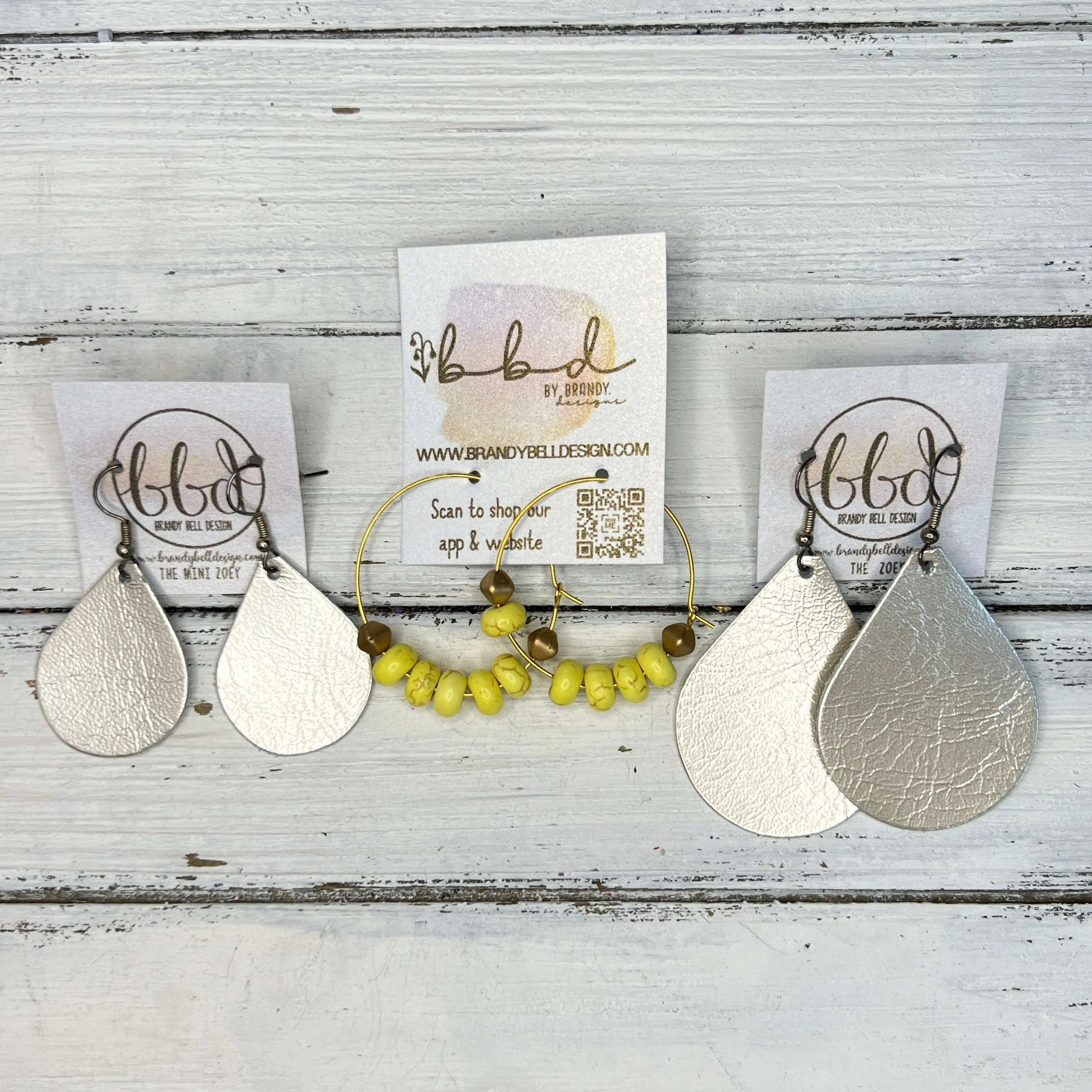 SUEDE   STEEL *Limited Edition* COLLECTION || Beaded Earrings ||  <br> TEAL BEADS