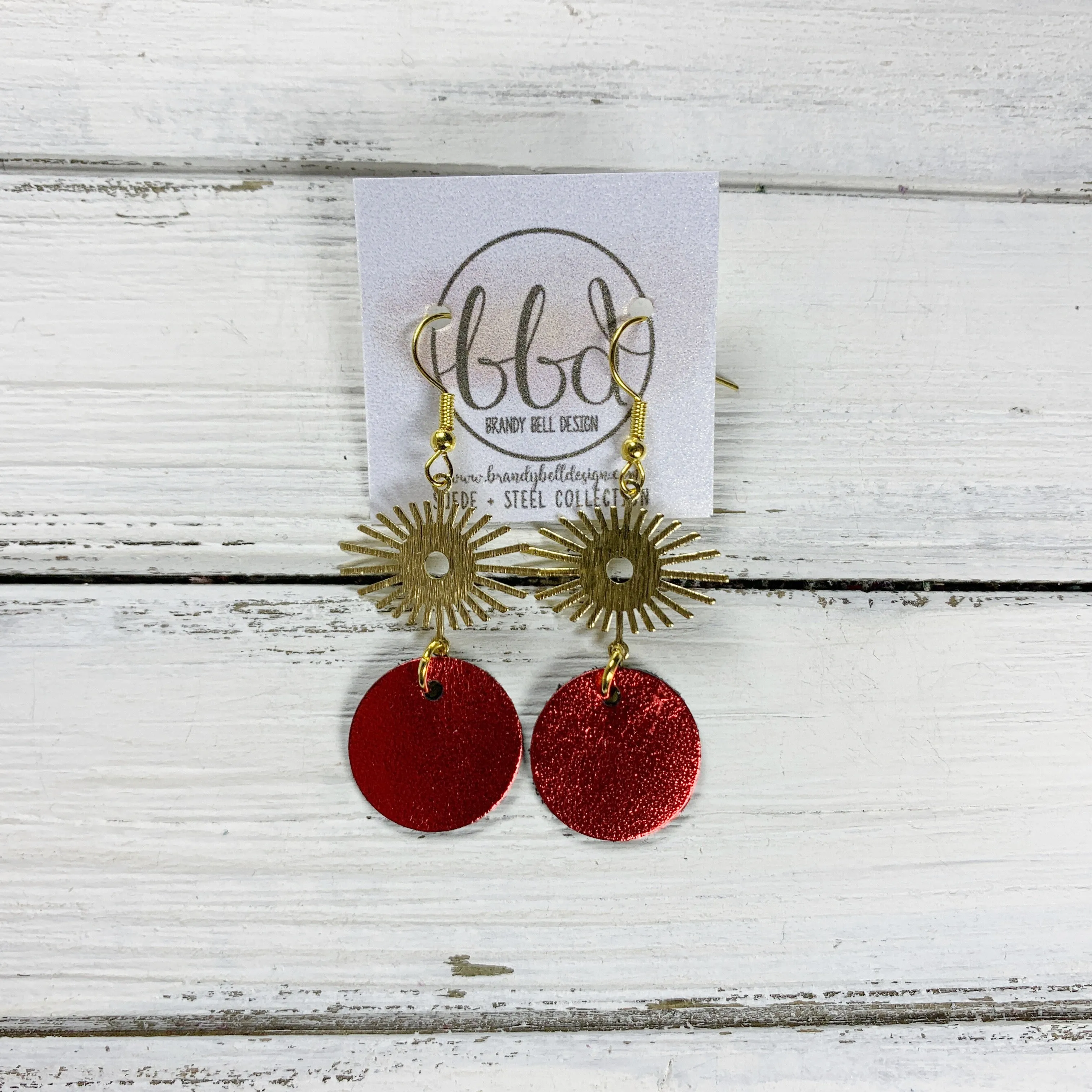 SUEDE   STEEL *Limited Edition* COLLECTION || <BR> GOLD SUNBURST, <BR> METALLIC RED SMOOTH