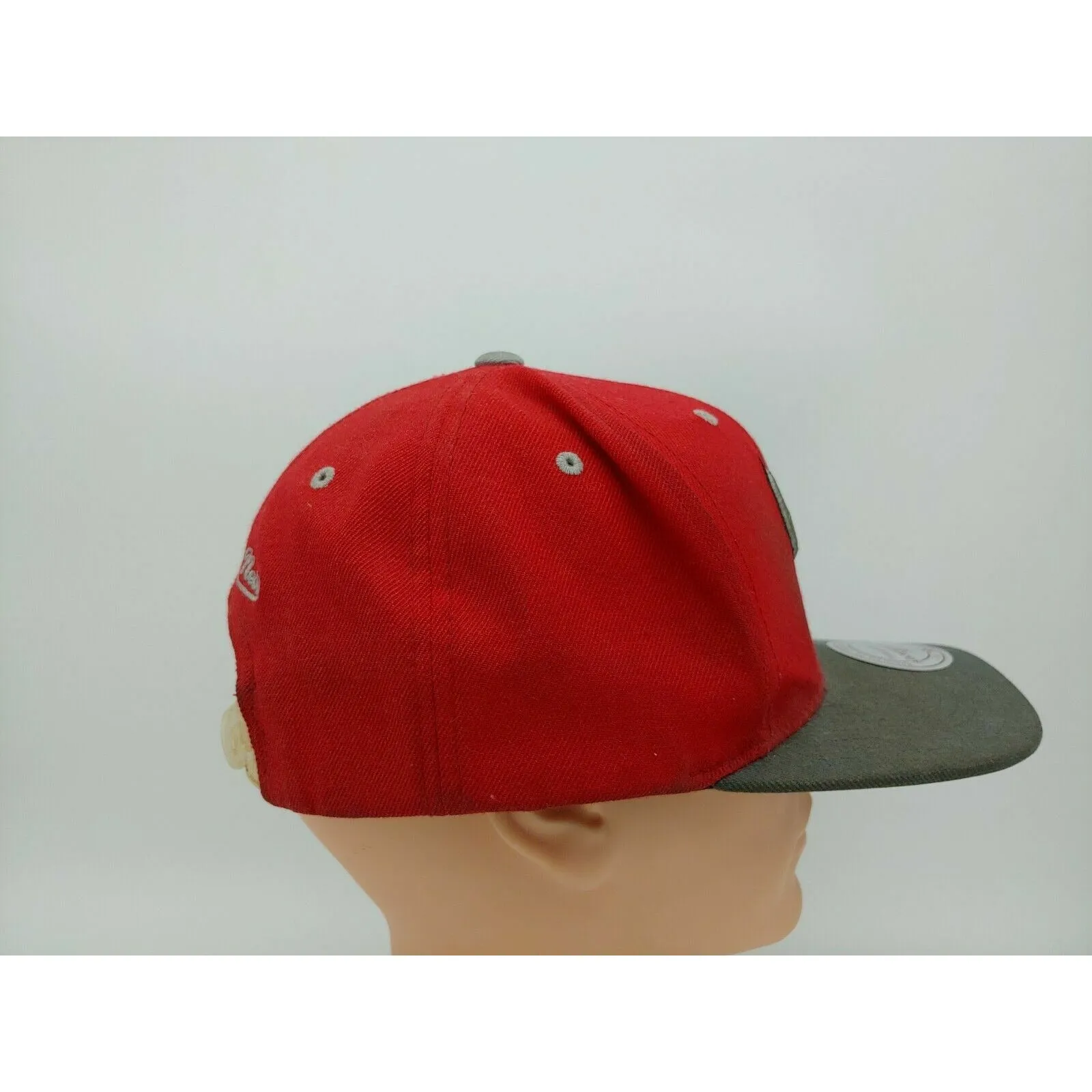 Toronto Raptors Red & Dark Gray Mitchell & Ness Snapback NBA Hat Cap