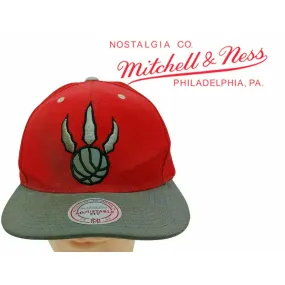 Toronto Raptors Red & Dark Gray Mitchell & Ness Snapback NBA Hat Cap