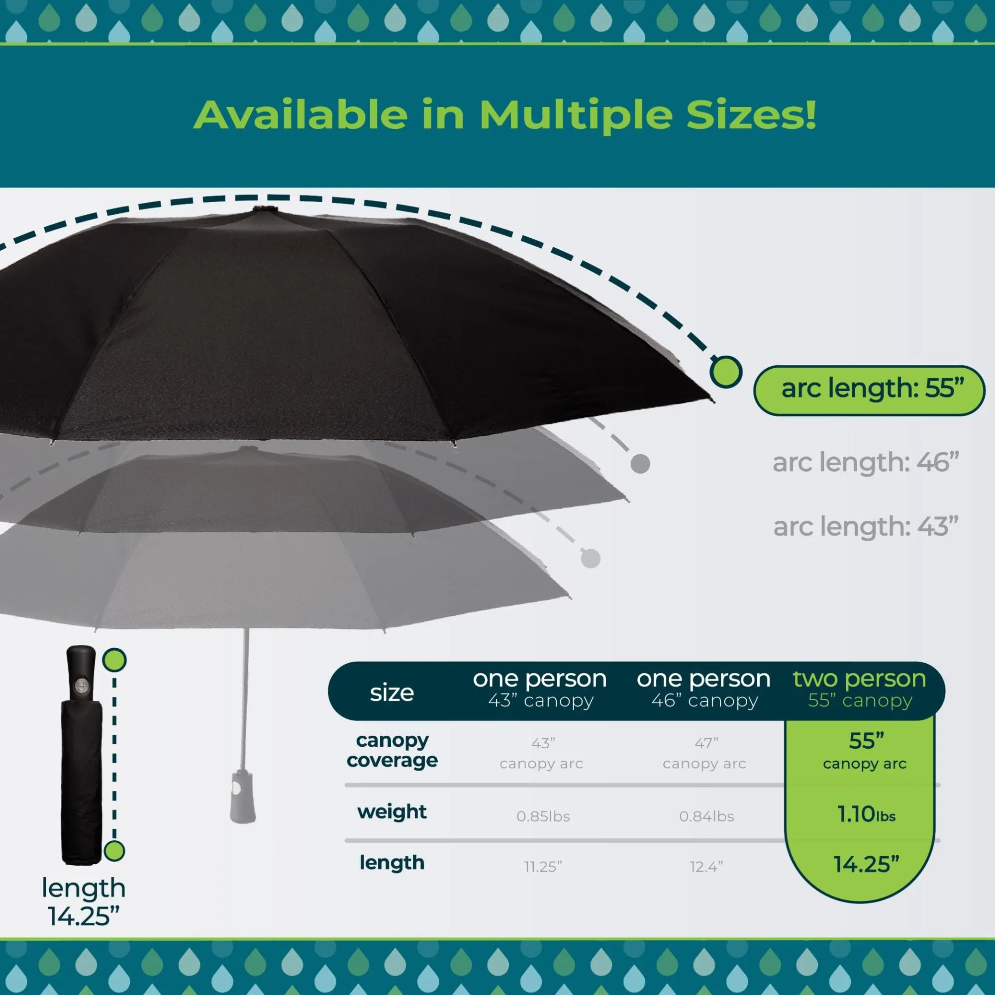totes Compact Windproof Auto Open Close Umbrella
