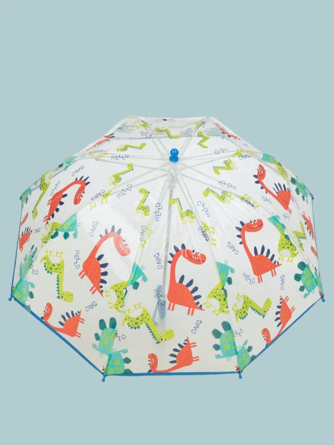 Transparent Dinosaur-Themed Umbrella For Boys