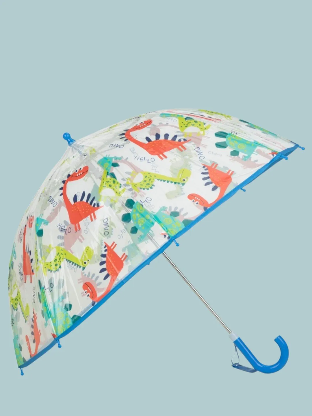 Transparent Dinosaur-Themed Umbrella For Boys