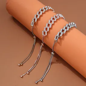 Trendy Crystal Figaro Bracelets - Unisex Hip Hop Jewelry