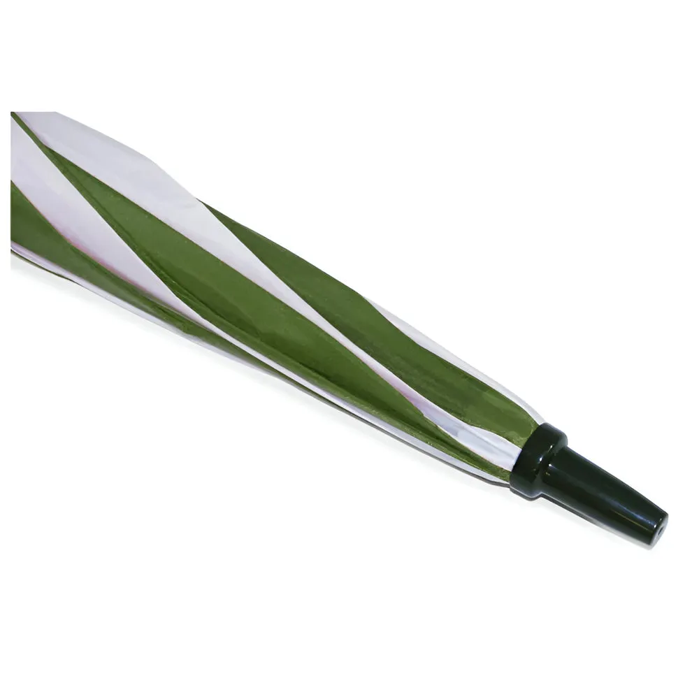 Umbrella - Large 60" Sublimation Golf Umbrellas - GREEN/ WHITE