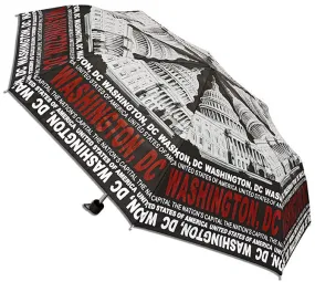UMDC08 Robin Ruth Umbrella Washington DC Skyline Red White Black