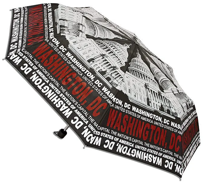 UMDC08 Robin Ruth Umbrella Washington DC Skyline Red White Black