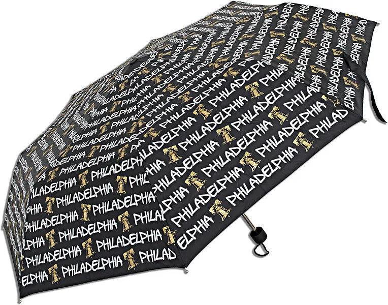UMPH04 Robin Ruth Umbrella Philadelphia Black with Bell