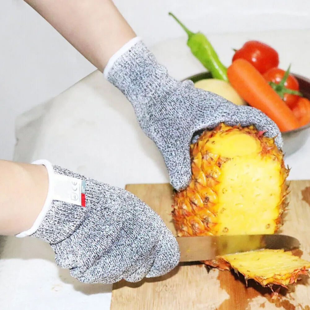 US 2-4 Pairs Butcher Gloves Cut Resistant Stab Proof Anti-Scratch L5 Protection