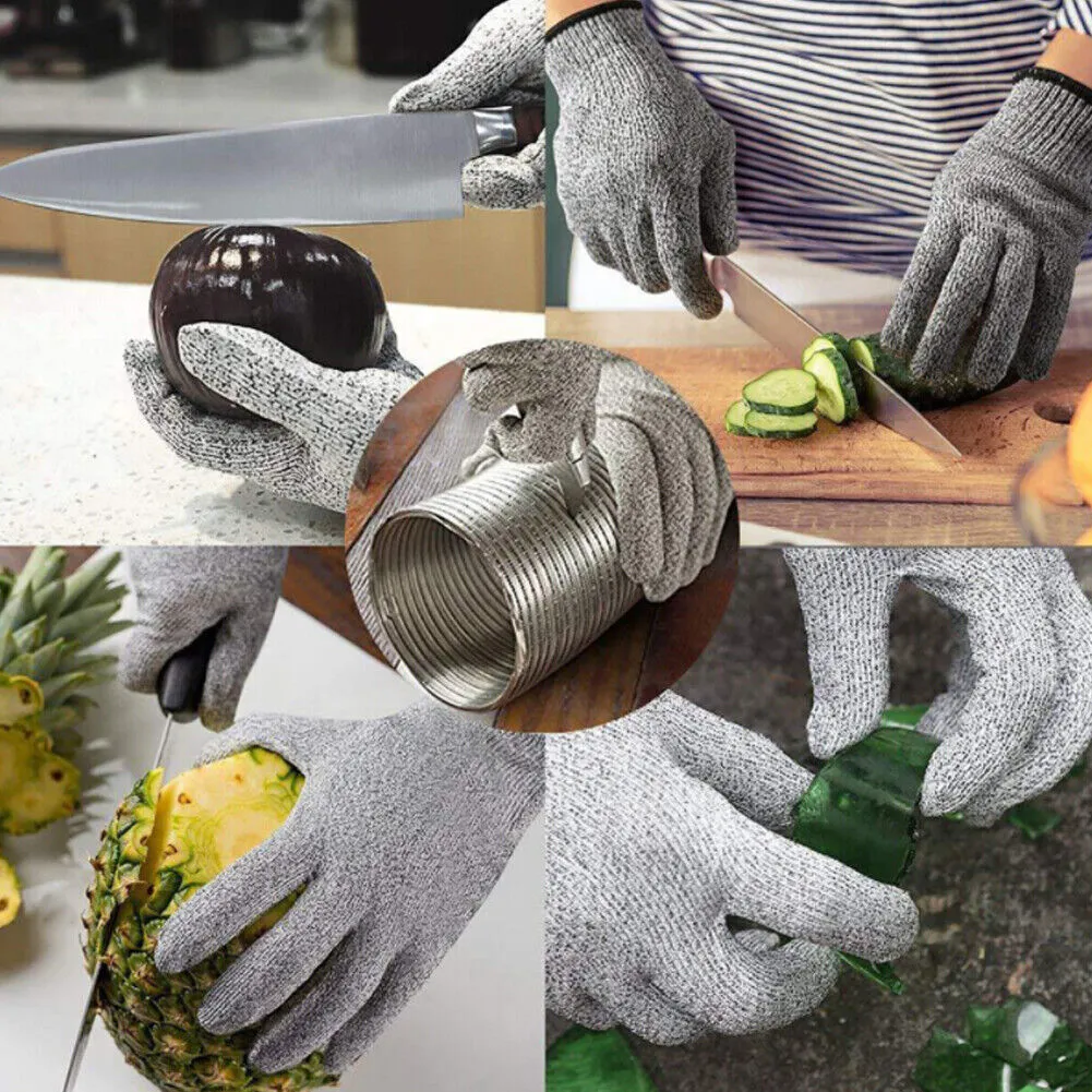 US 2-4 Pairs Butcher Gloves Cut Resistant Stab Proof Anti-Scratch L5 Protection