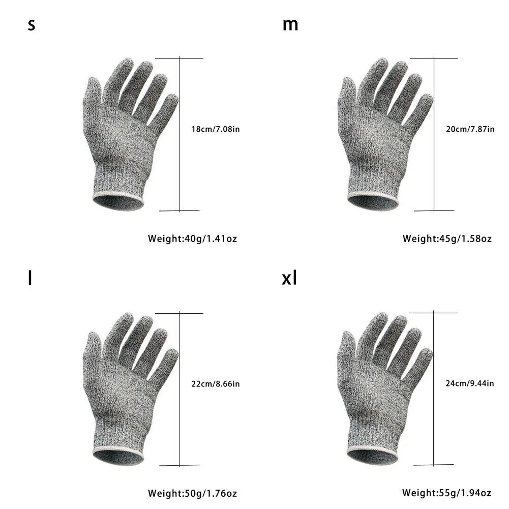 US 2-4 Pairs Butcher Gloves Cut Resistant Stab Proof Anti-Scratch L5 Protection