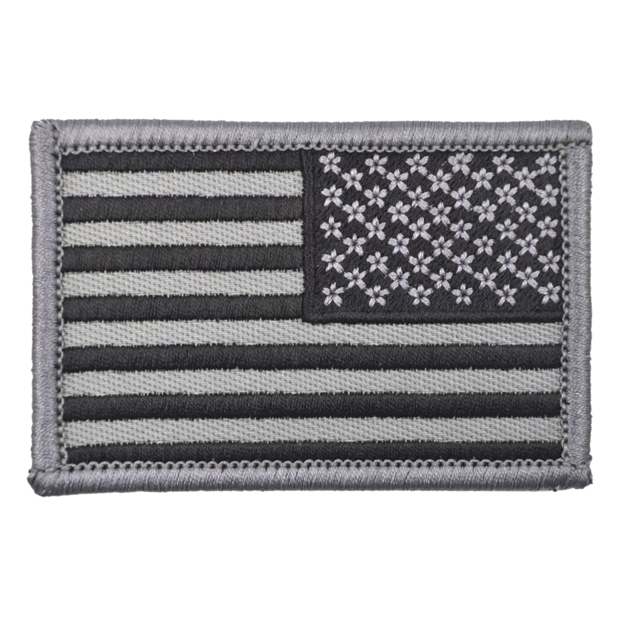 US Flag Reversed Patch - Grey-Black
